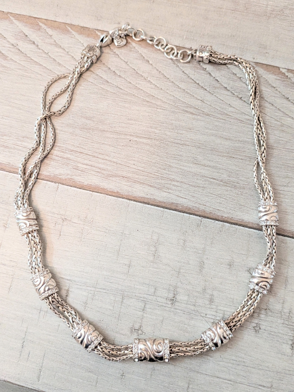 vintage, multi-strand silver-plated necklace from Brighton